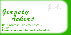 gergely ackert business card
